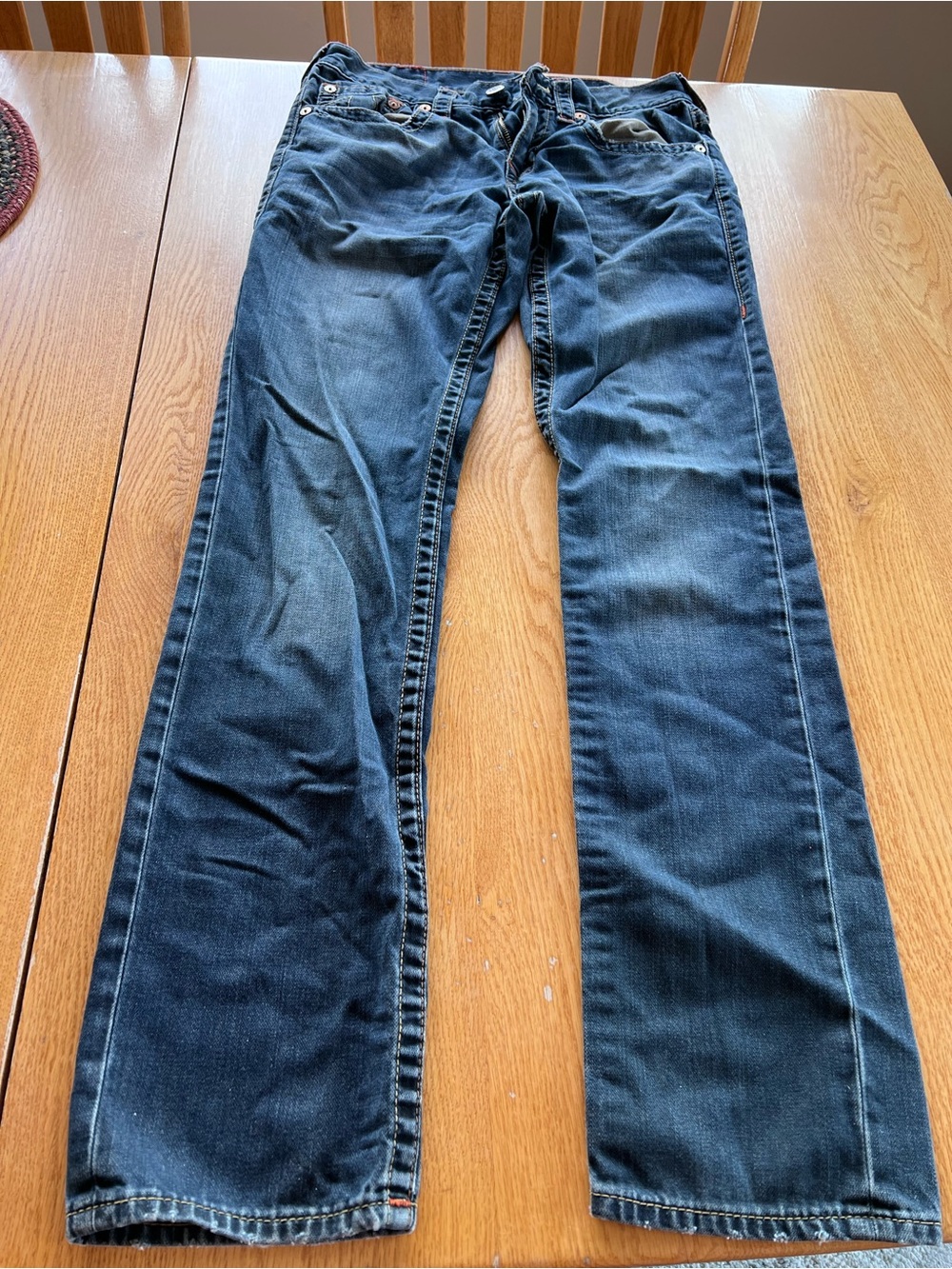 Men’s True Religion Slim Straight leg Jeans size 30X32. Rn#112790 - Picture 3 of 12